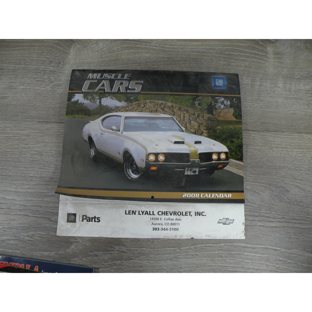 2008 Muscle Cars Calendar GM Len'Lyall Chevrolet Automobilia Vintage Classic Car